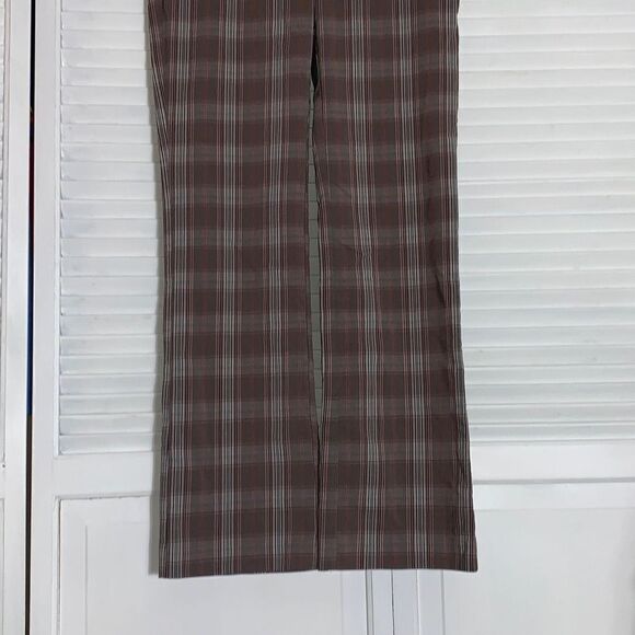APT. 9 Tan Plaid Stretchy Pull On Boot Cut Pants Size Small - Picture 3 of 12